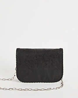 Black Beaded Detail Crossbody Bag