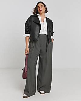 Charocal Pleated Wide Leg Trousers