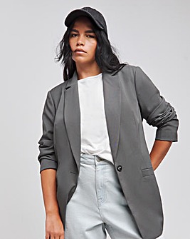 Charcoal Single Breasted Blazer