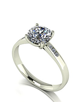 Moissanite 9ct Solitaire Ring