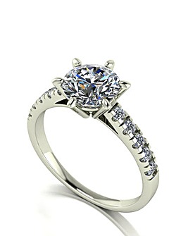 Lynsey 9ct Gold Moissanite Ring