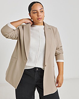 Neutral Single Breasted Blazer