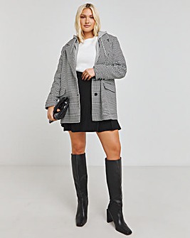 Houndstooth Single Breasted Blazer