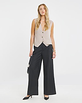Turned Over Waistband Tailored Trouser