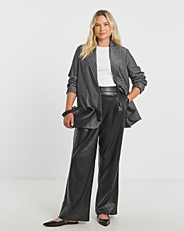 Simply Be Oversized Pinstripe Blazer