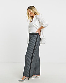 Simply Be Pinstripe Tailored Wide Leg Trouser