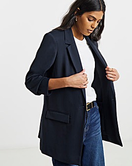 Ponte Navy Workwear Blazer