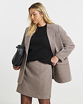 Wool Look Mini Skirt