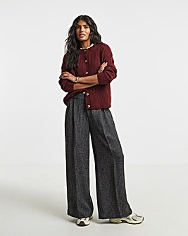 Premium Textured Wide Leg Trouser