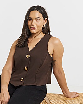 Scuba Crepe Tailored Waistcoat