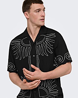 Only & Sons Wright Printed Shirt - Black