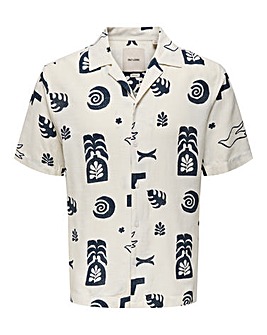 Only & Sons Printed Shirt - Cream