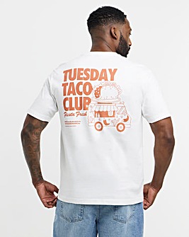Only & Sons Taco Back Graphic T-Shirt - White