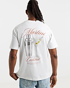 Only & Sons Martini Back Graphic T-Shirt - White