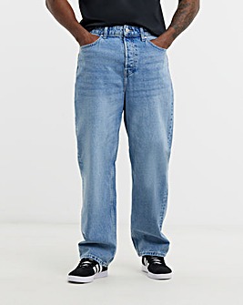Only & Sons Fade Loose Fit Denim Jeans - Blue