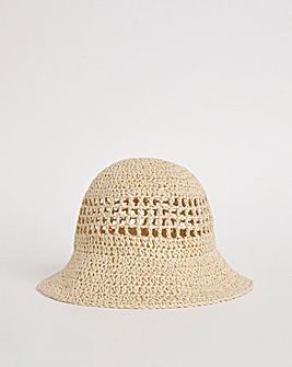 Natural Crochet Straw Hat