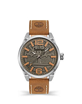 Timberland Ripley Z Brown Leather Strap Watch