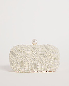 Pearl Embellished Clutch Bag