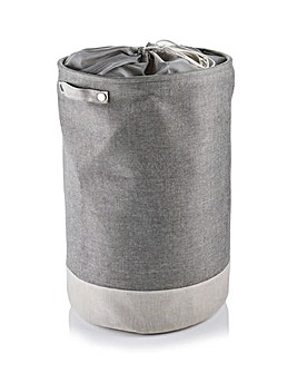 Minky 86L Round Laundry Hamper with Drawstring