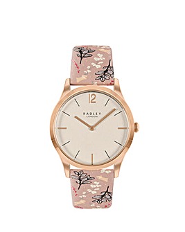 Radley Ladies Blush Meadow Floral Print Strap Watch