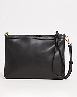 Soft Faux Leather Cross Body Bag With Adjustable Strap