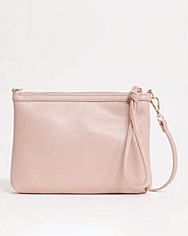 Soft Faux Leather Cross Body Bag With Adjustable Strap