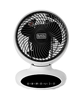 BLACK+DECKER White 9 Oscillating Air Circulation Desk Fan