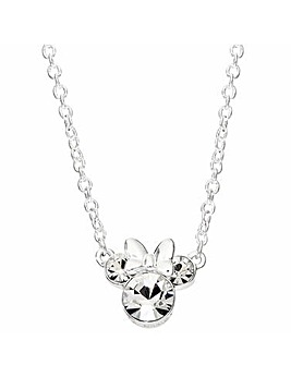 Disney Minnie Silver Crystal Necklace