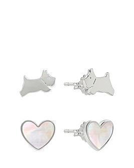 Radley Dog & Mother of Pearl Earrings