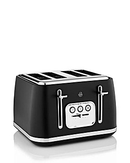 Swan Serenity Black 4 Slice Toaster