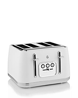 Swan Serenity White 4 Slice Toaster