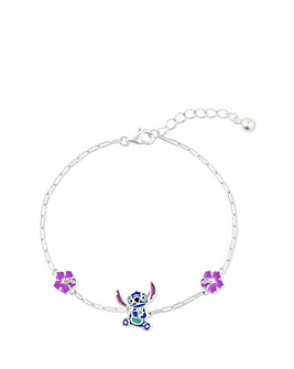 Sterling Silver Stitch and Flower Necklace