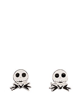 Disney Nightmare Before Christmas Jack Skellington Sterling Silver Stud Earrings