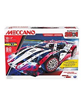 Meccano 25-in-1 Motorized Supercar Model Building Kit