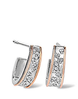 Clogau Cariad Sparkle Half Hoop Drop Earrings