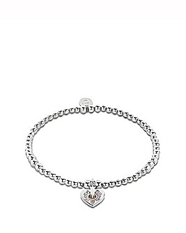 Clogau Cariad Sparkle Silver Heart Affinity Bracelet