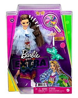 Barbie Xtra Doll Blue Ruffle Jacket