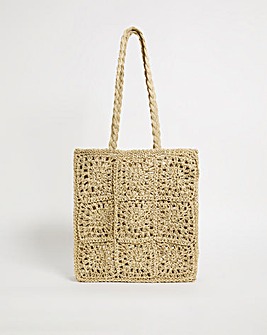 Natural Handmade Crochet Beach Tote Bag