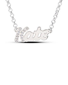Cubic Zirconia Name Necklace
