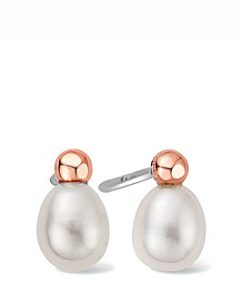 Clogau Beachcomber Silver and Pearl Stud Earrings