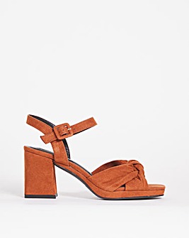 Knotted Heeled Sandal E Fit