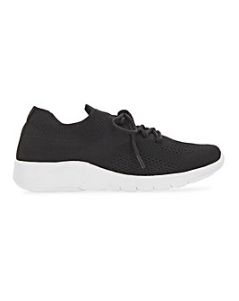 Ladies Extra Wide Fit Trainers | White & Black EEE Trainers | JD Williams