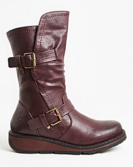 Heavenly Feet Double Buckle Boot Extra Wide EEE Fit