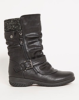 Cushion Walk Double Buckle Boot Wide E fit