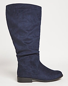 Microsuede High Leg Boots Extra Wide EEE Fit Super Curvy Calf