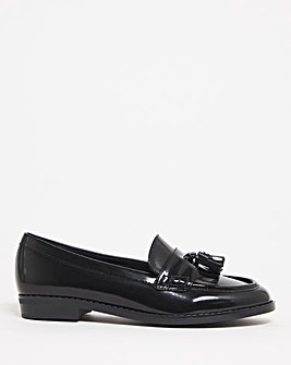 Leather Look Tassle Loafer Wide E Fit
