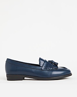 Leather Look Tassle Loafer Wide E Fit