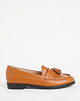 Leather Look Tassle Loafer Wide E Fit