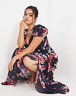 Joanna Hope Printed Layered Maxi Dress