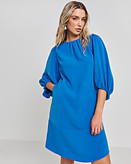 Joanna Hope Cobalt Balloon Sleeve Shift Dress